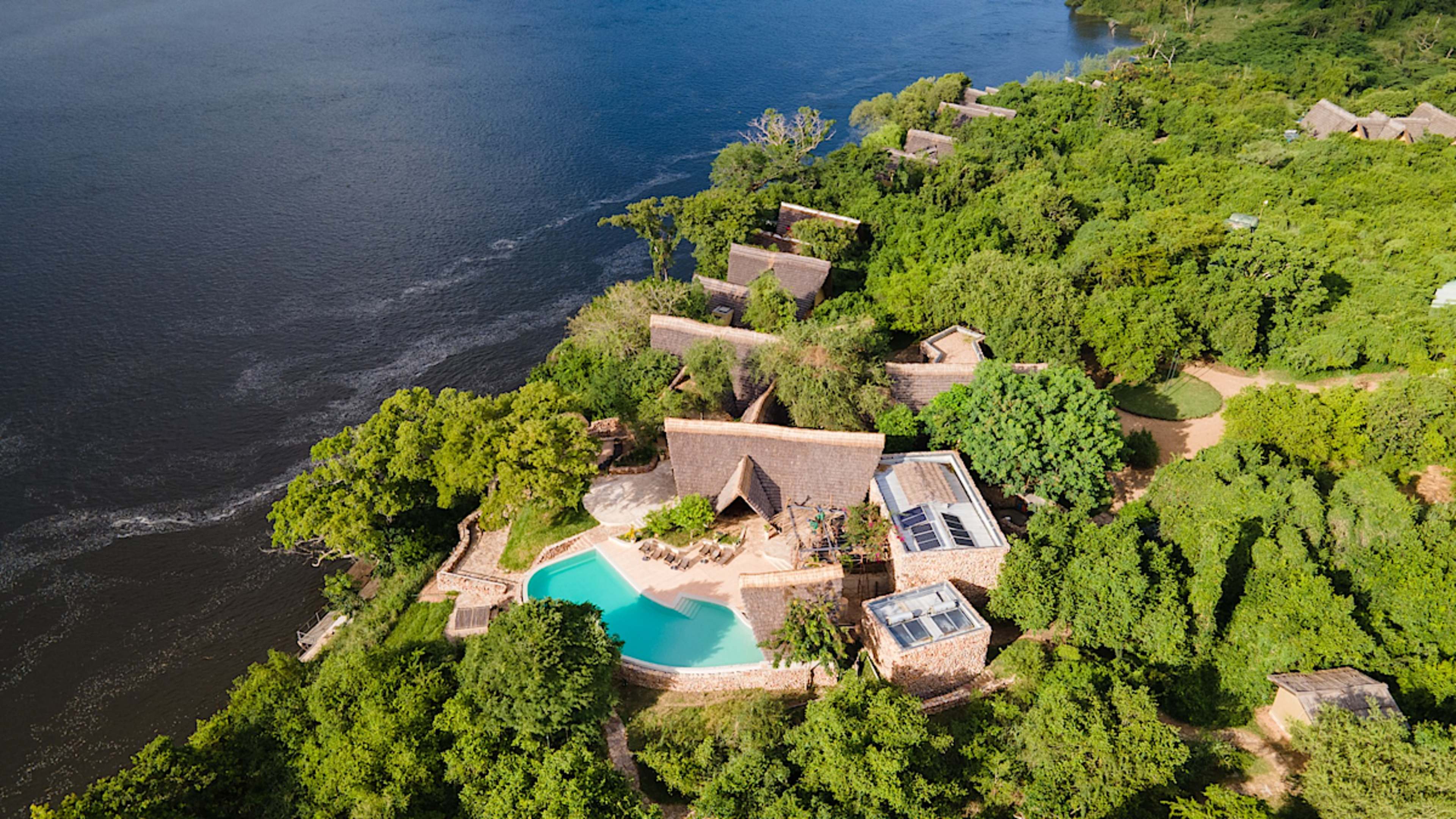 Aerial View of Nile Safari Lodge