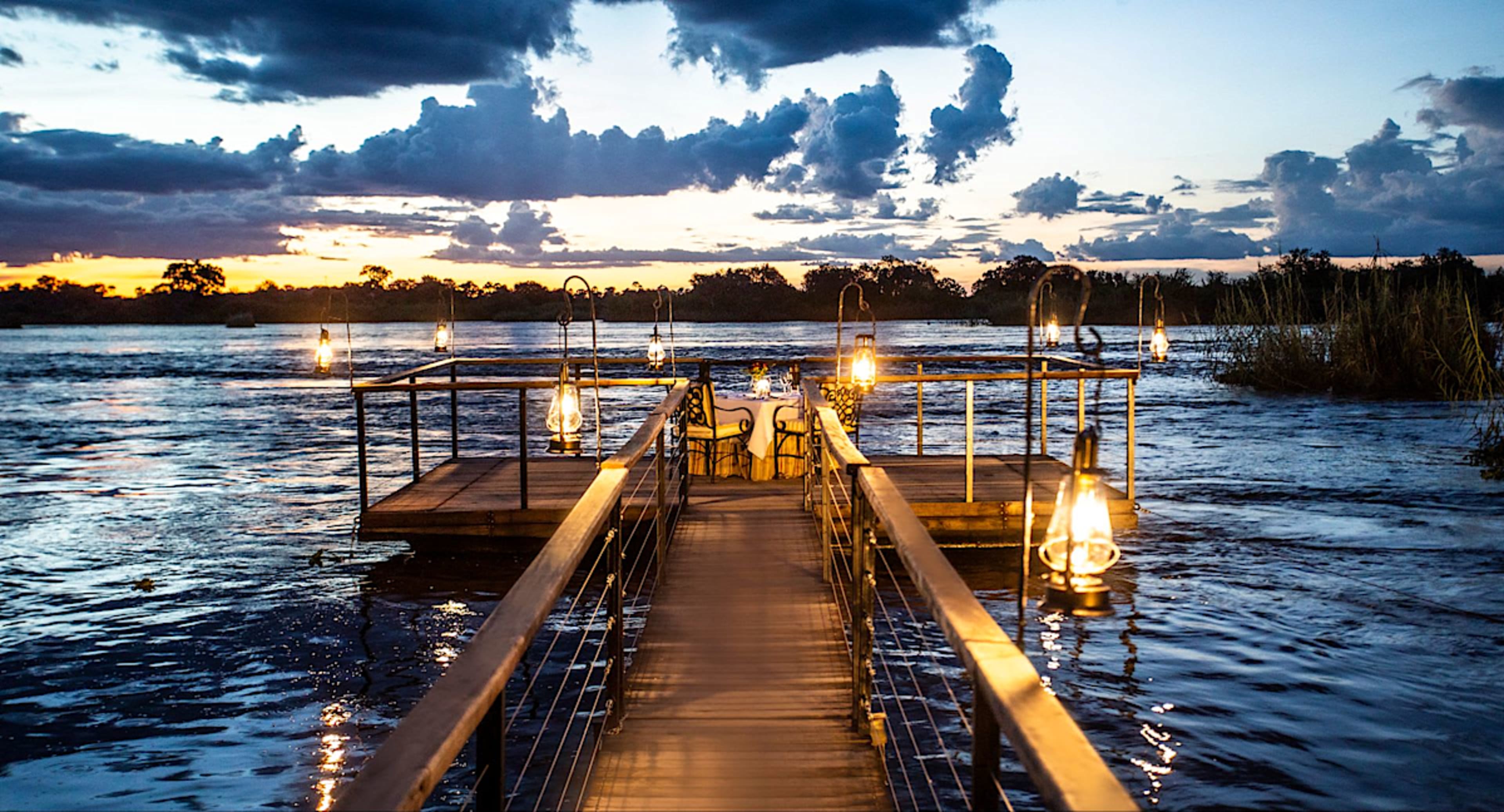 Private Dinner on the Jetty, Royal Livingstone