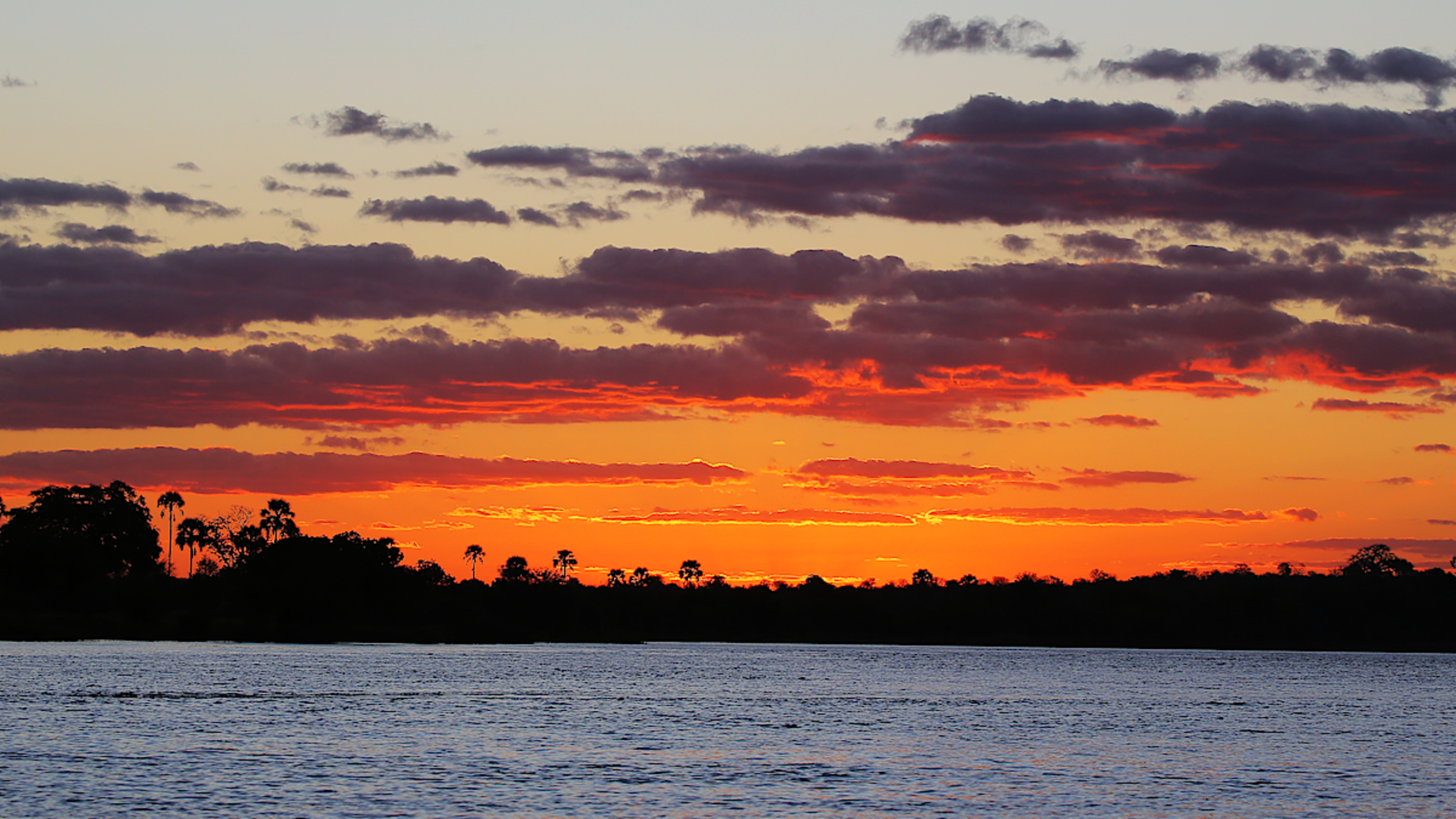Sunset Over the Zambezi River