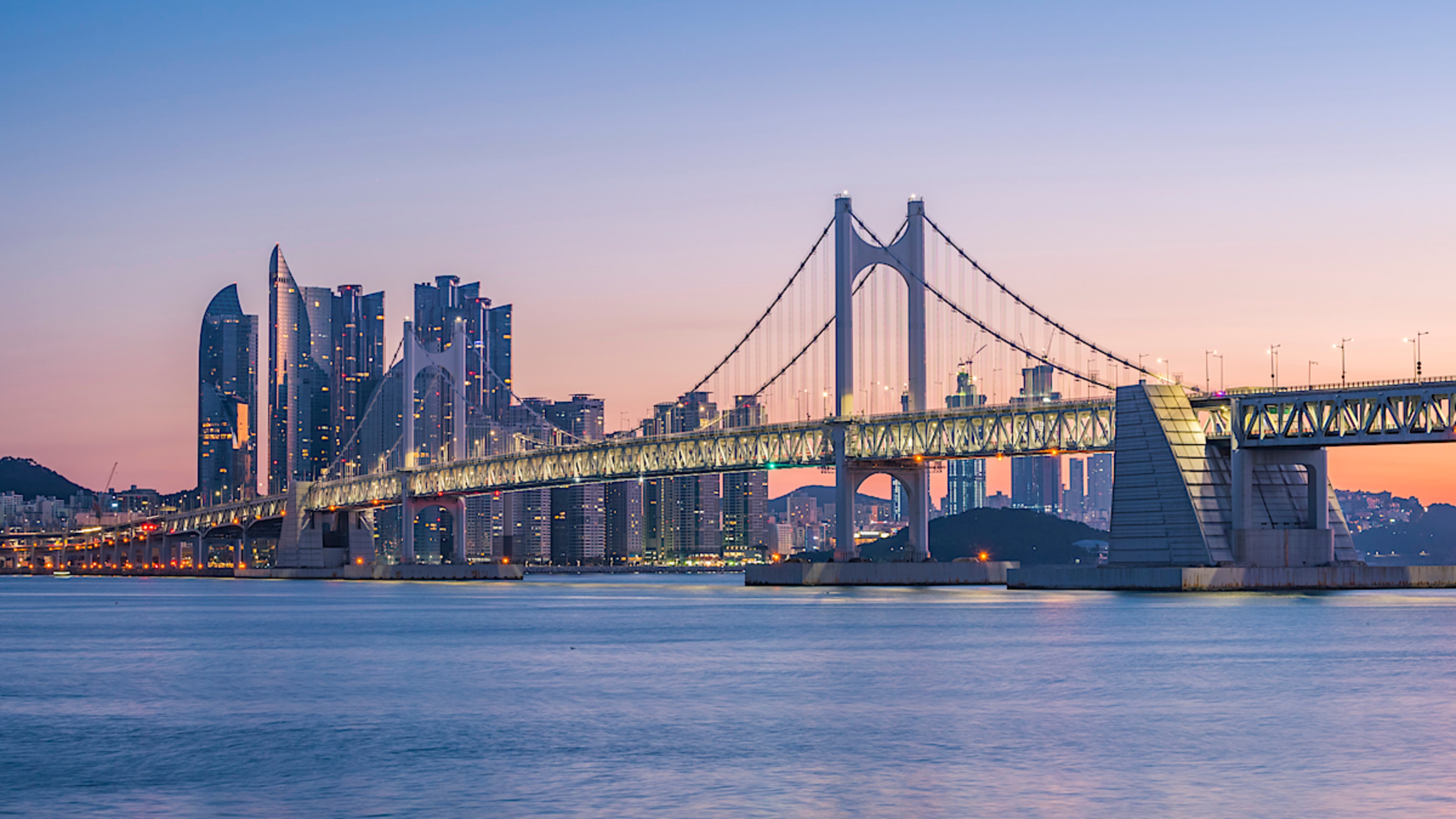 Gwangan Suspension Bridge by Night