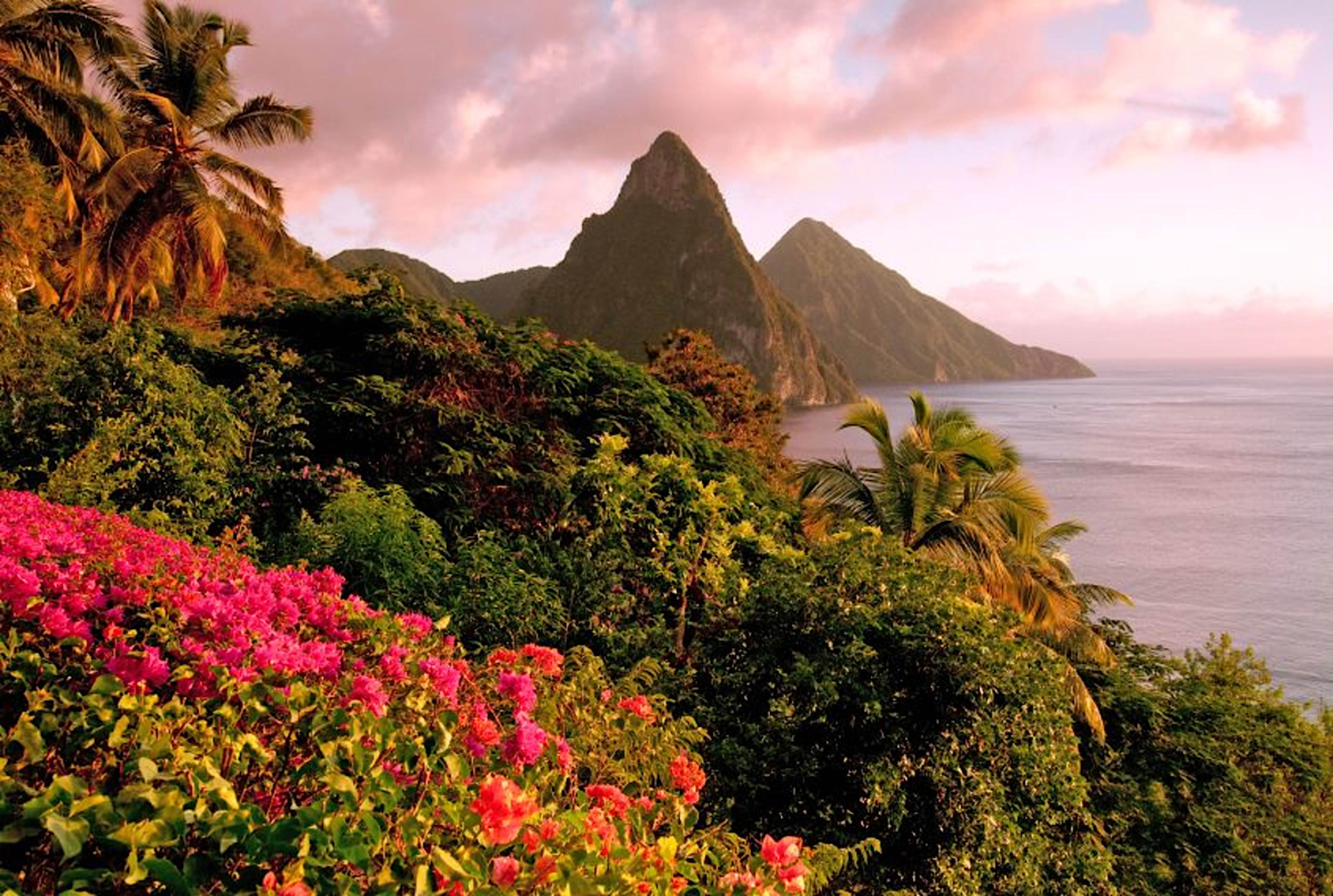 View of The Pitons
