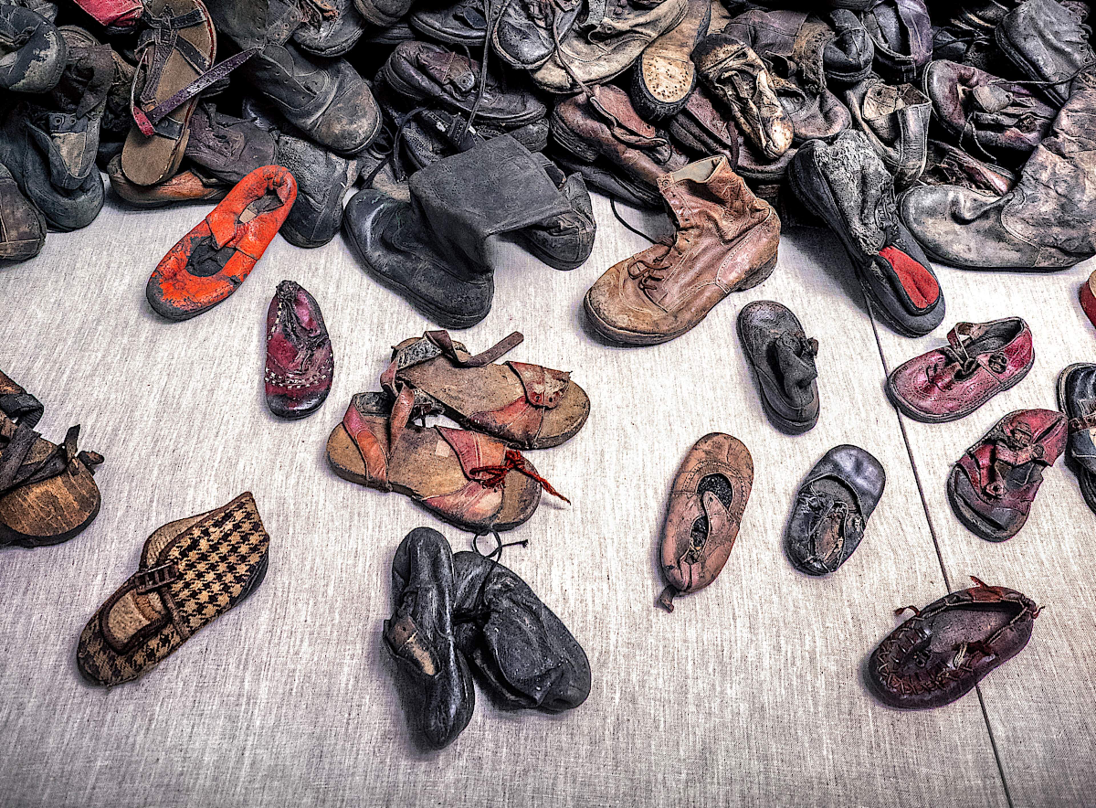 Auschwitz Museum Exhibit: Children's Shoes