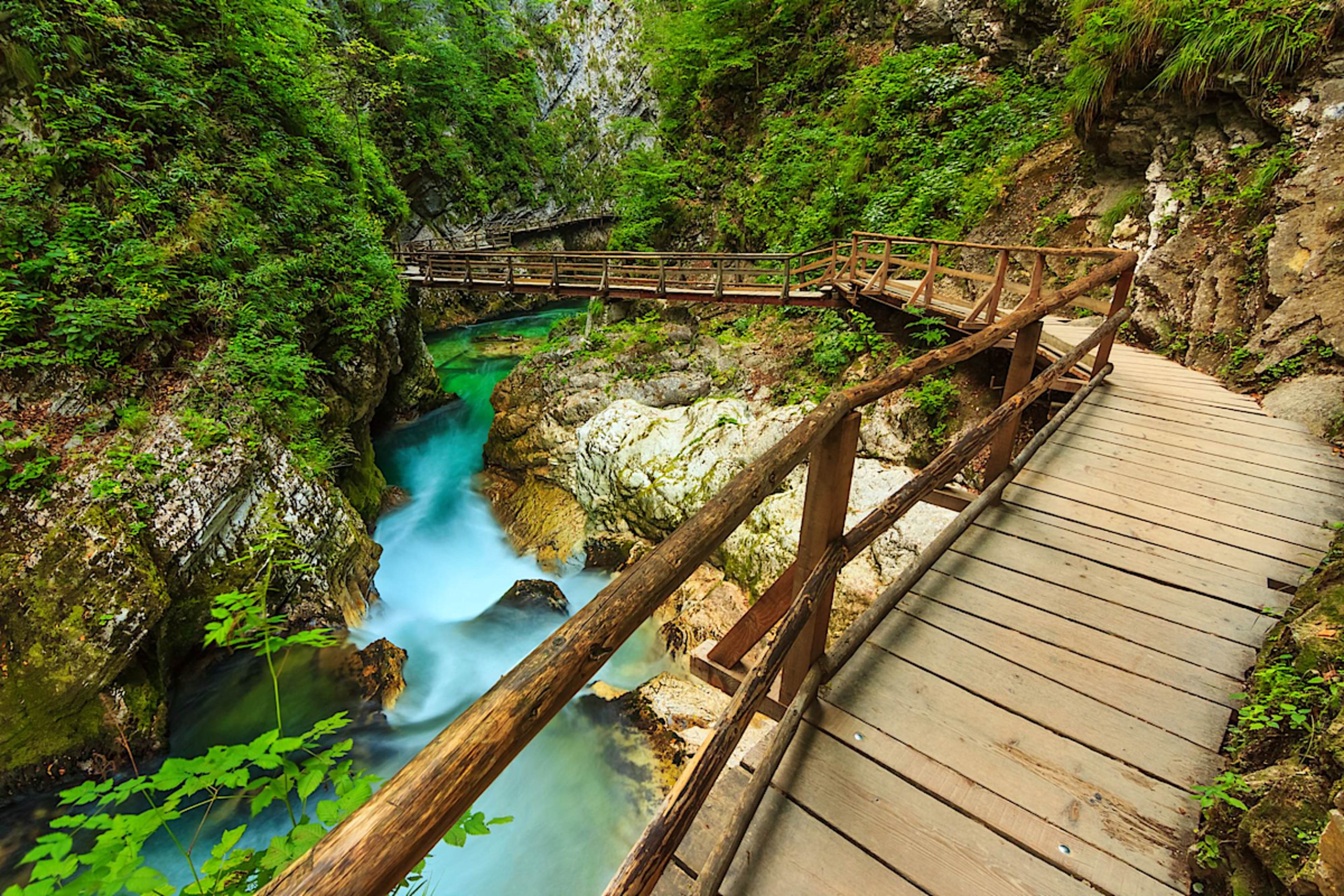 Vintgar Gorge wooden Bridge