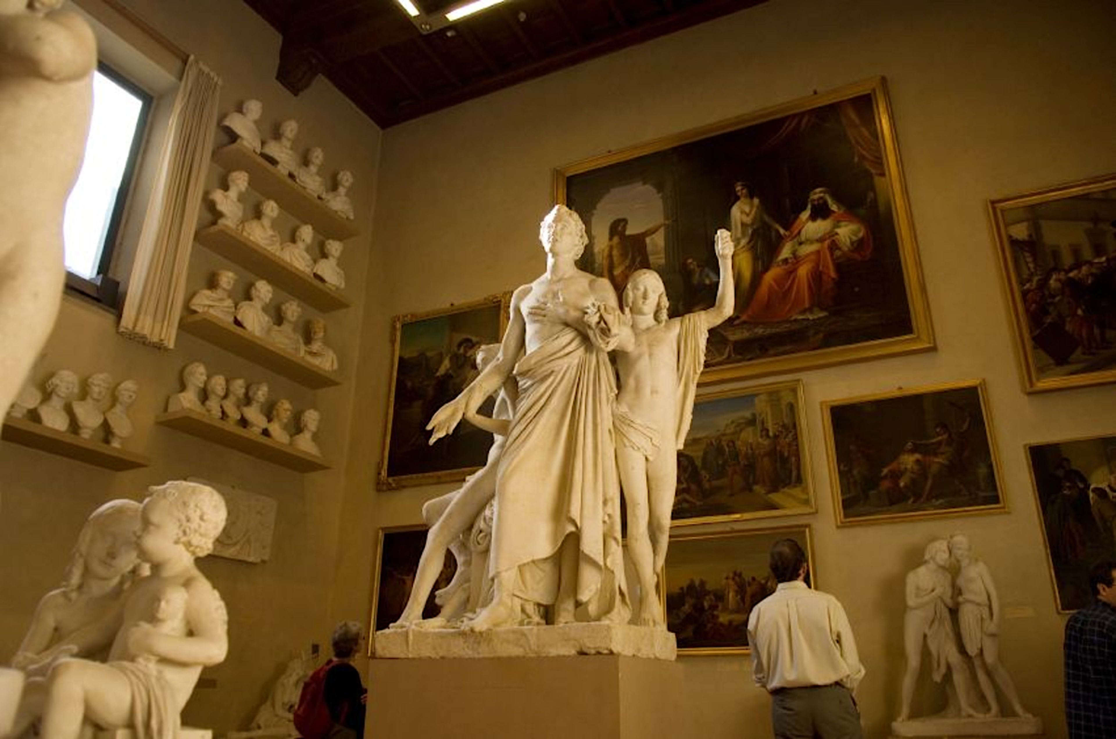 Sculptures And Paintings In Accademia Art Museum