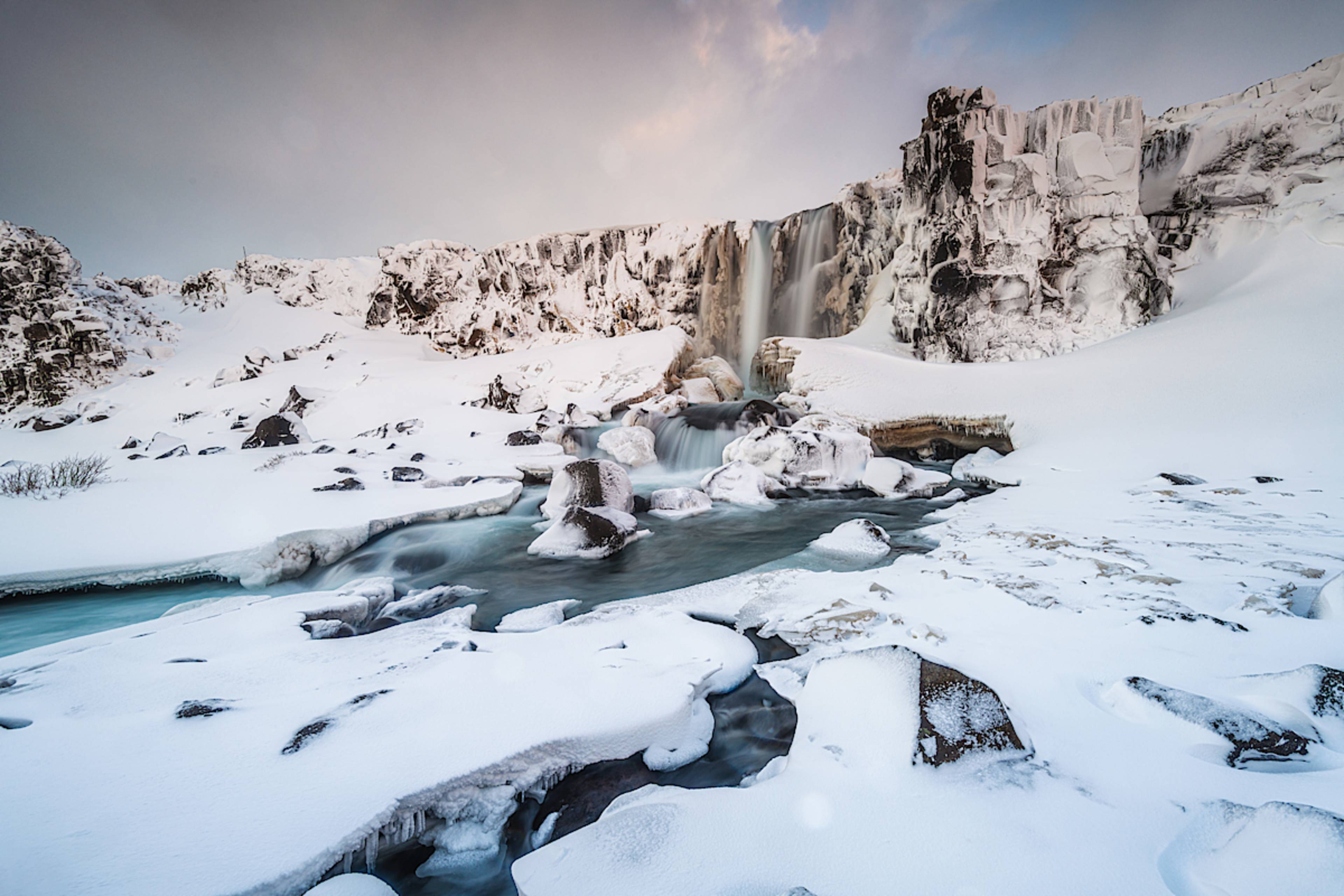 Oxararfoss Waterfall