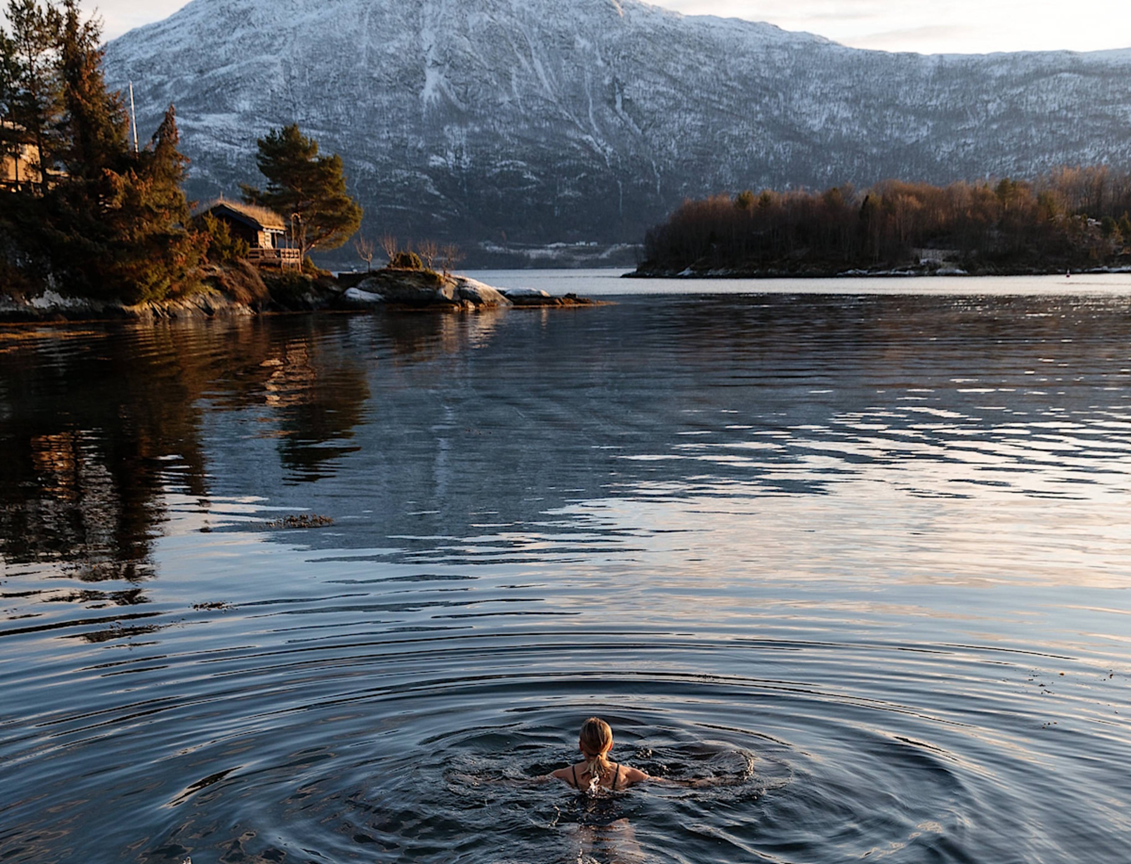 Fjord Swimming at Storfjord Hotel