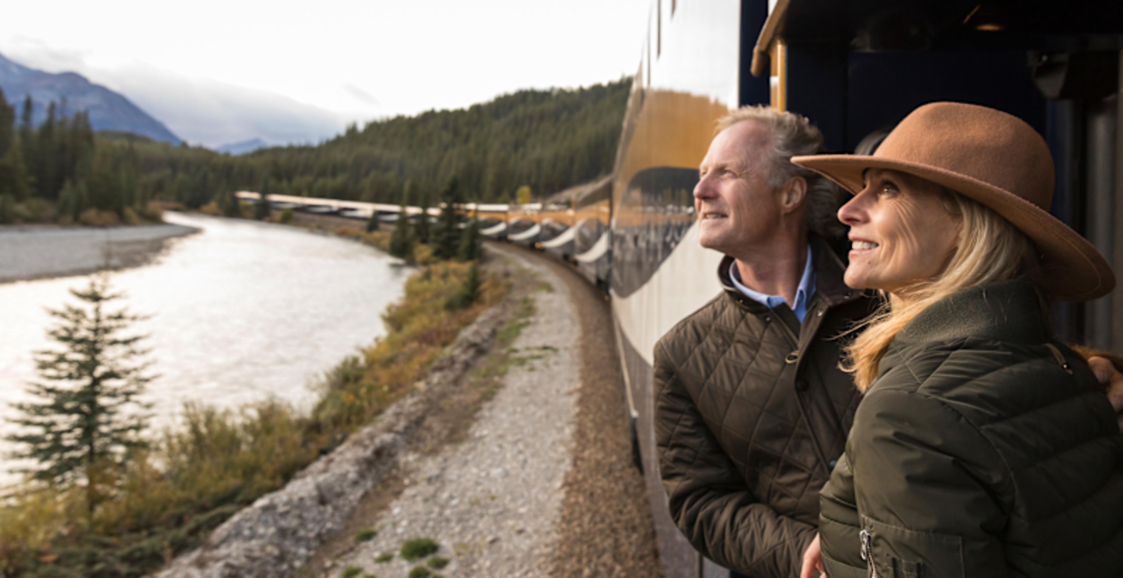 Scenic Train Journey Across Canada